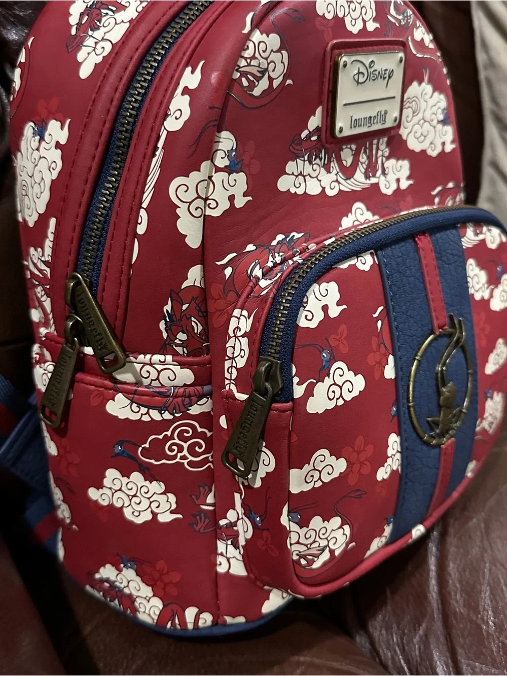 Disney LoungeFly Mulan and Mushu Dragon Cloud Mini Bag
